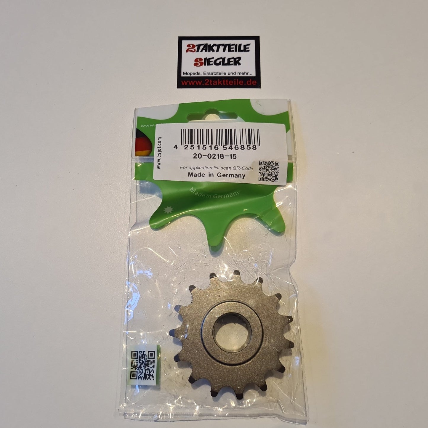 Ritzel Esjot 15 Zahn großer Konus für Kettentyp 415 1/2 x 3/16 Hercules KX5 Sachs 50/5 AKF