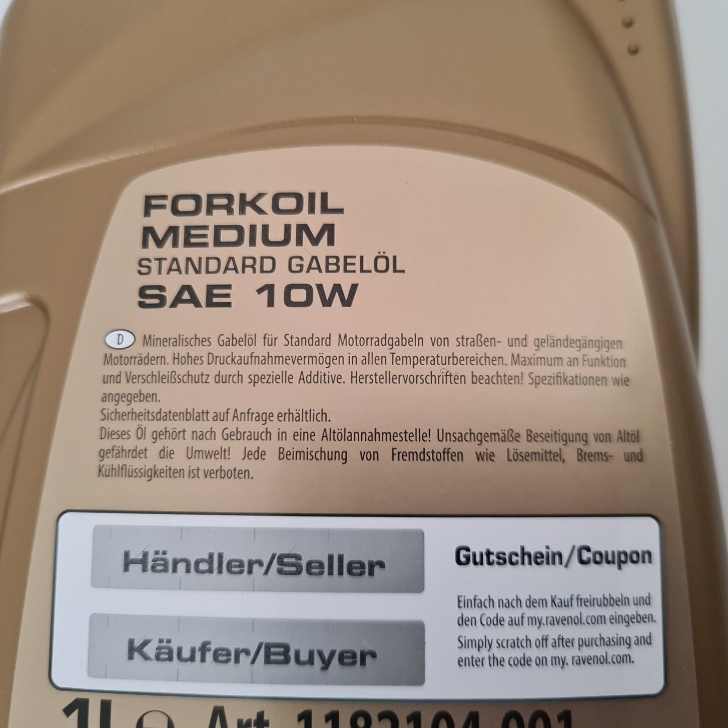 Ravenol Gabelöl Medium 10 W Federgabel