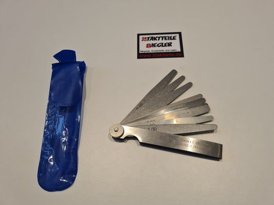 Fühlerlehren-Satz 17 teilig von 0,02 - 1 mm