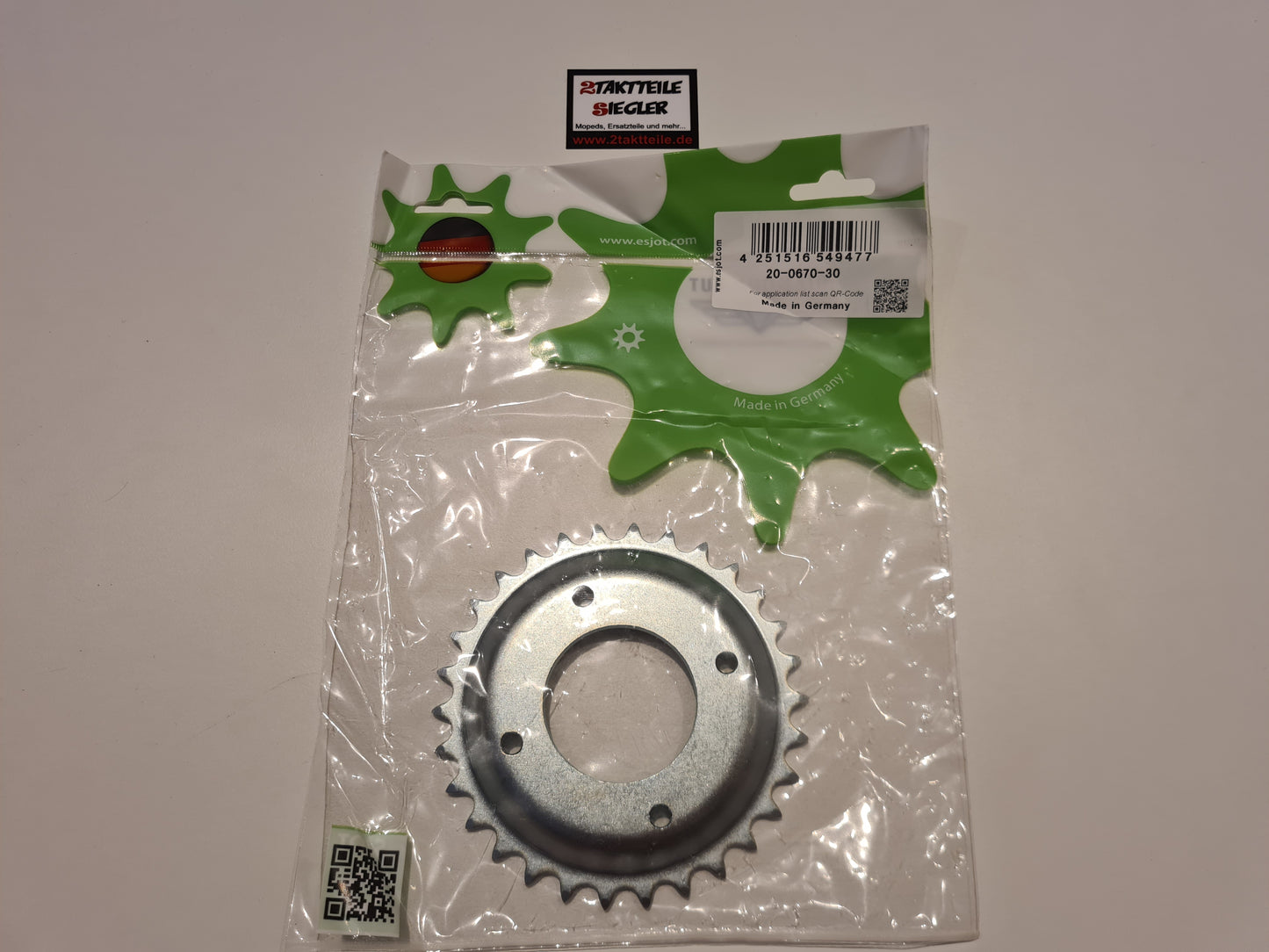 Kettenrad 30 Zahn Esjot für Kette 415 1/2 x 3/16 Hercules Sportbike SB2 SB3 Mokick