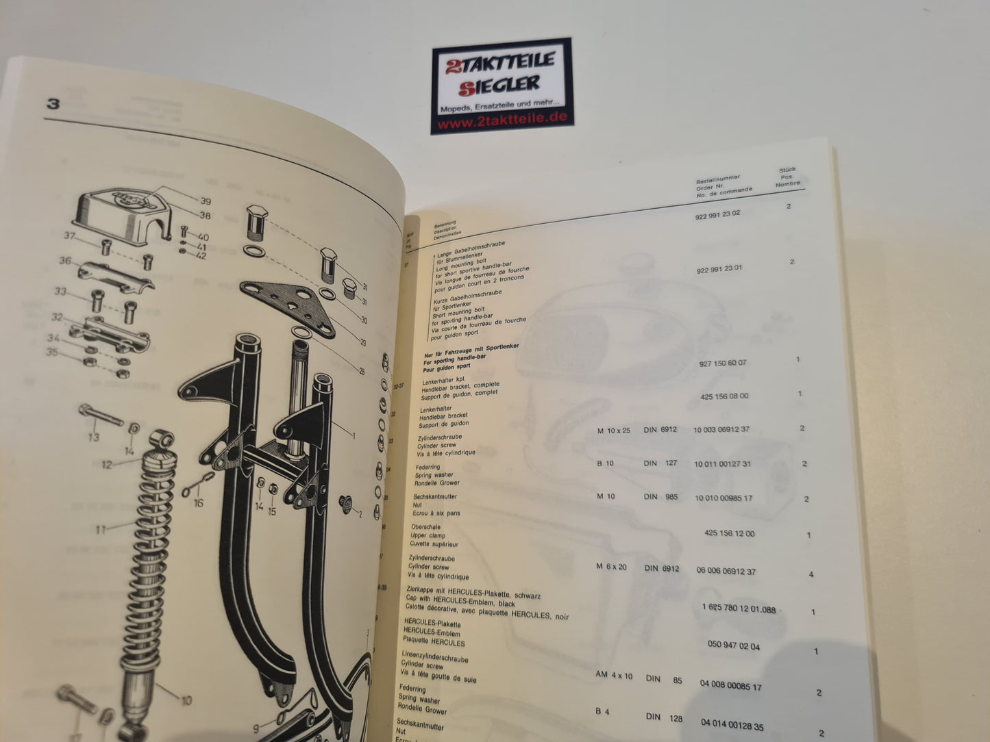 Ersatzteile-Liste Hercules K50 SX RX
