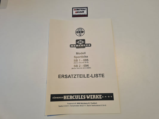 Ersatzteile-Liste Hercules Sportbike 1 2 SB1 SB2