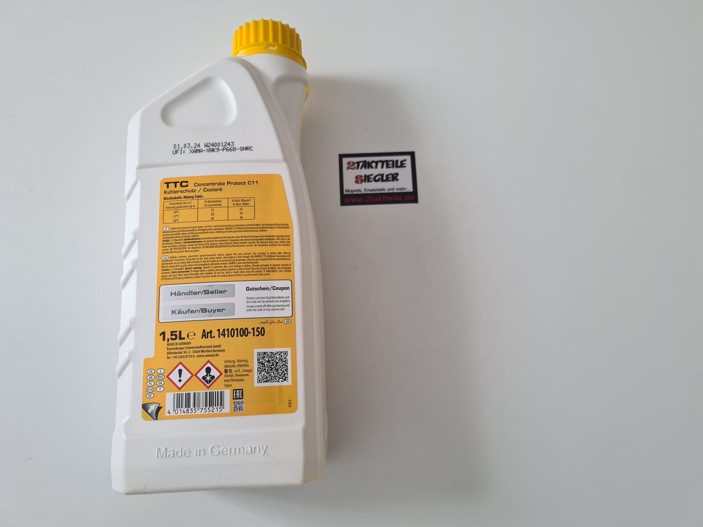 Ravenol Kühlerfrostschutz TTC Premix 1,5 Liter Hercules Sachs Zündapp Maico KTM