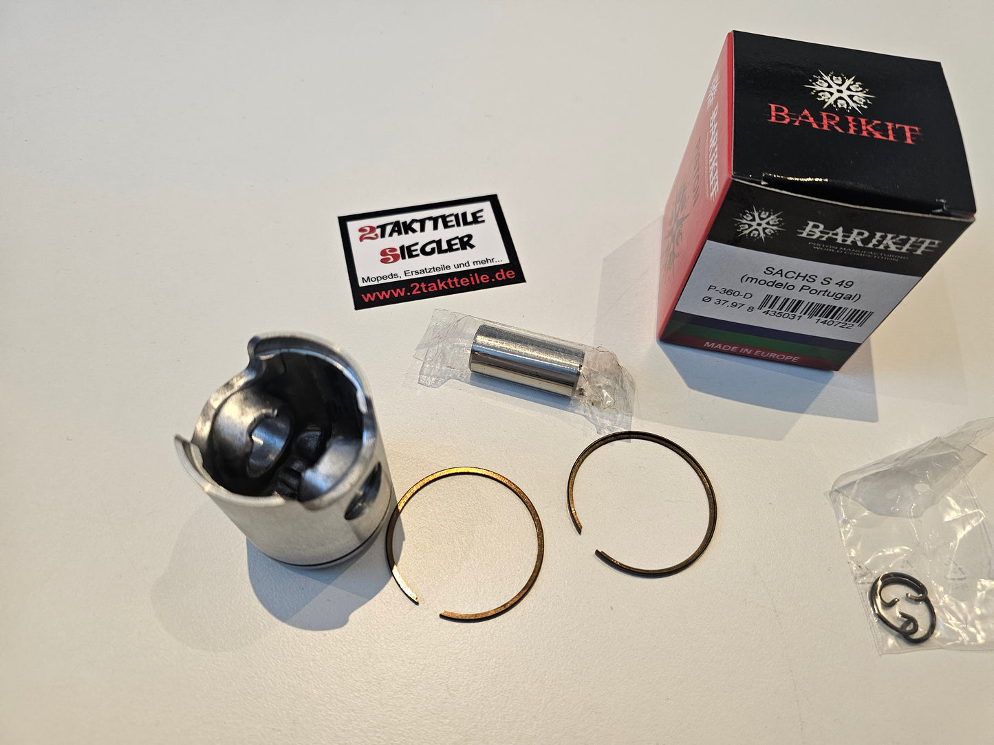 Barikit Kolben 2-Ring P360 Sachs 50S 501 Hercules MK K50 Ultra Supra 4 GP