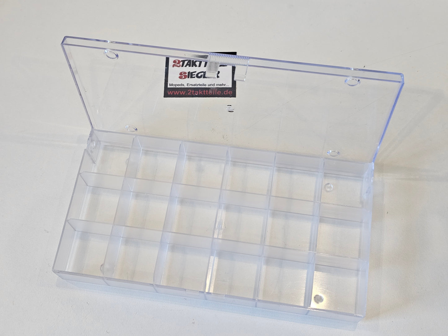 Sortimentskasten transparent 18 Fächer