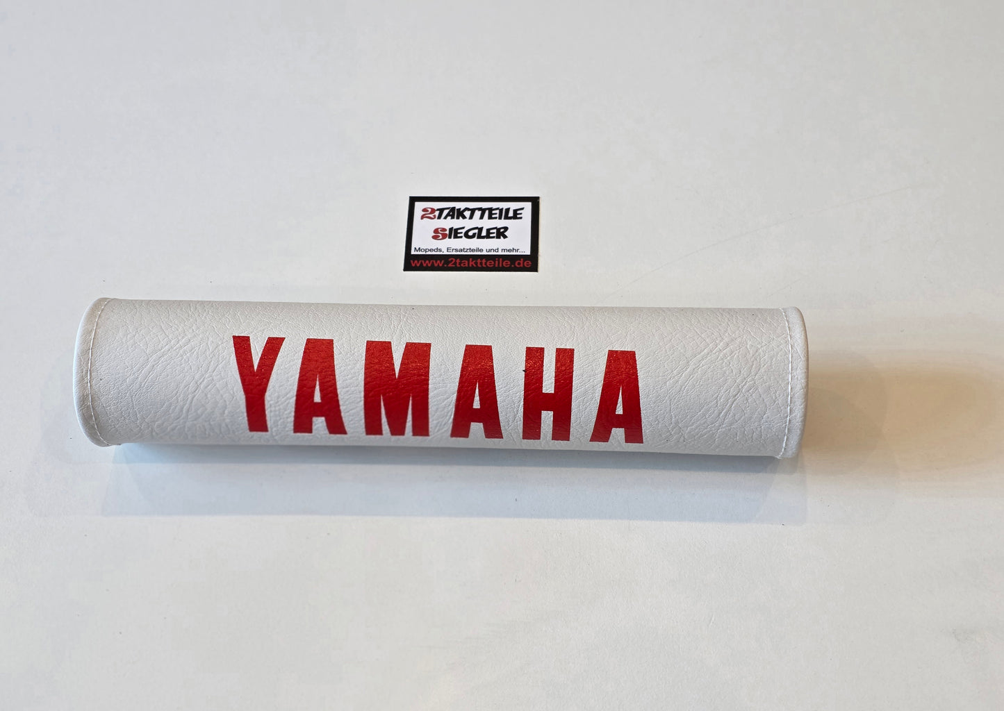 Lenkerpolster weiß/rot Yamaha DT 50 80 125 YZ 250 490 XT 500 600 Lenkerkissen