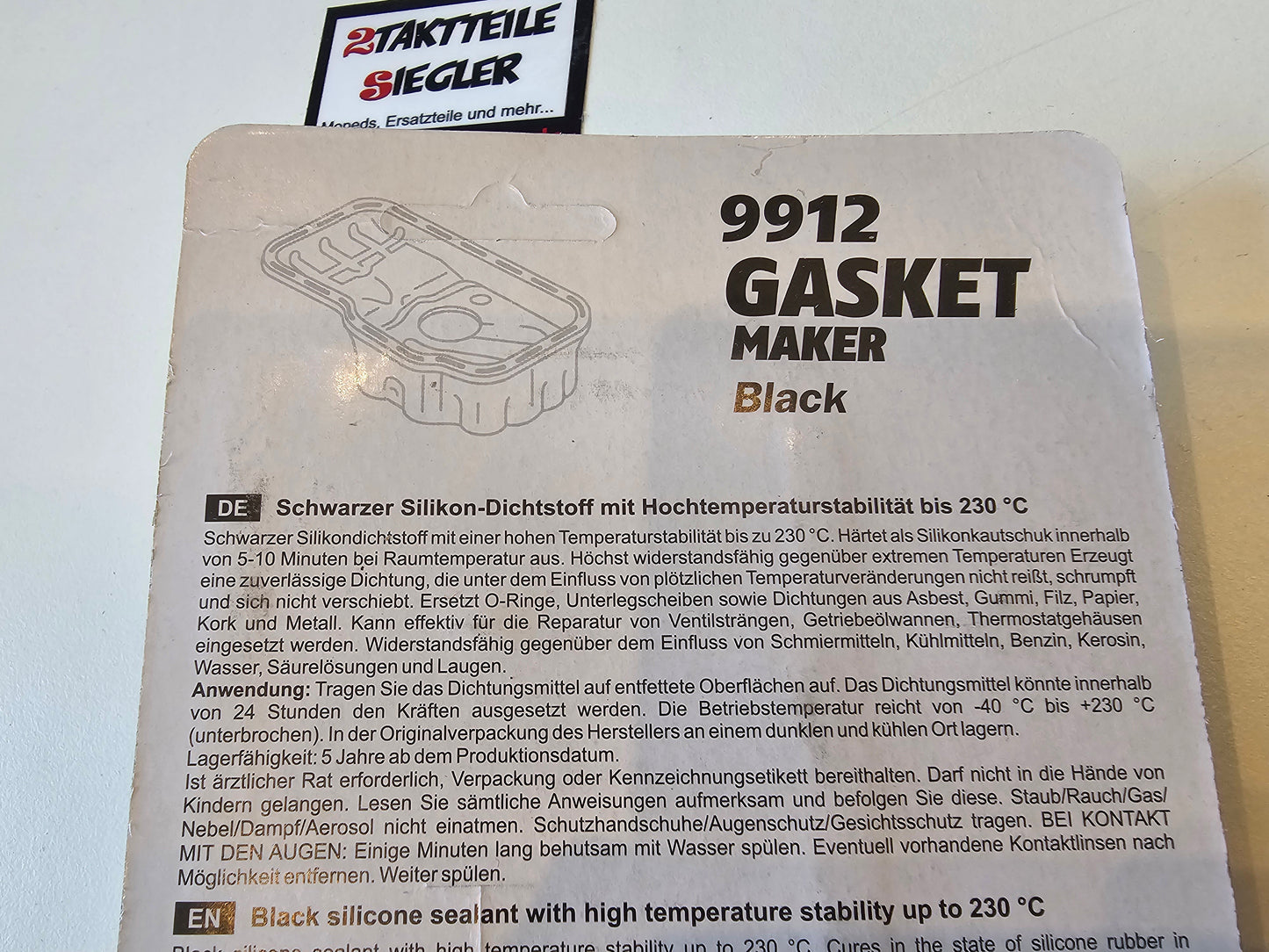 Mannol Gasket Marker Dichtmasse SCHWARZ 95 Gramm Tube Abdichtmasse