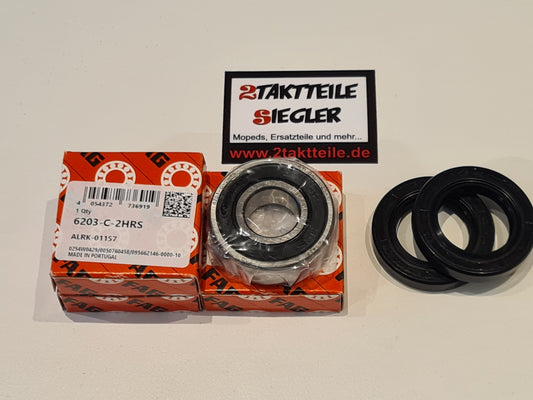 FAG / SKF Radlager Satz KOMPLETT Hercules Sachs GS 250 35 6203-2 RS Wellendichtring 25 x 40 x 7 mm Nabe