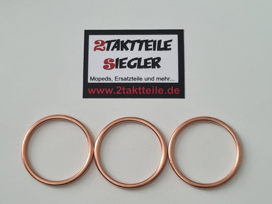 Füll-Dichtringe Kupfer 32mm Krümmerdichtung Auspuff Hercules K50 Ultra KX5 Kreidler Zündapp