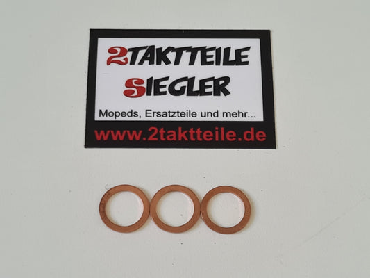 Dichtringe 10 x 14 x 1 mm Kupfer Seitendeckel Sachs Motor 501 50s 50sw 80 SA Hercules K50 Ultra MK