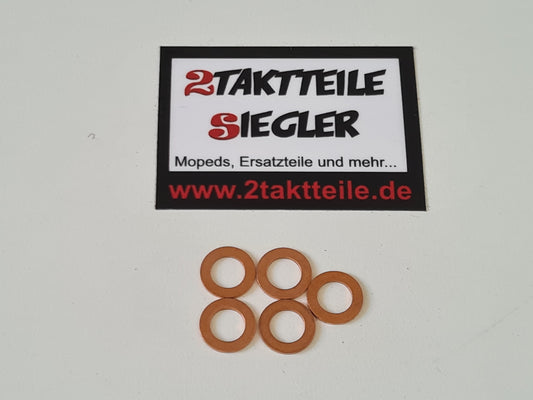 Dichtringe 6,5 x 9,5 x 1 mm Kupfer Seitendeckel Sachs Motor 501 50s 80 SA SW 1001 1251 1252 1752 2501