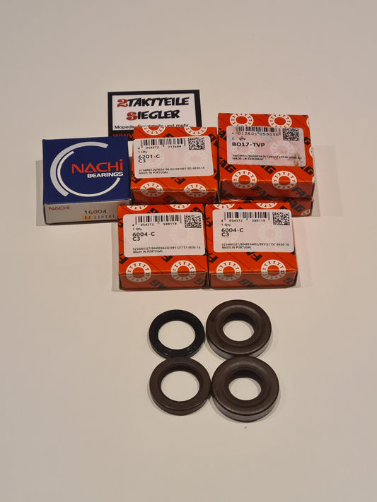 Lagersatz + Dichtsatz Motorlager + Dichtringe Sachs Motor 50s 5 Lamellen Kupplung Hercules K50 RL Ultra 1 2 Kugellager Simmeringe
