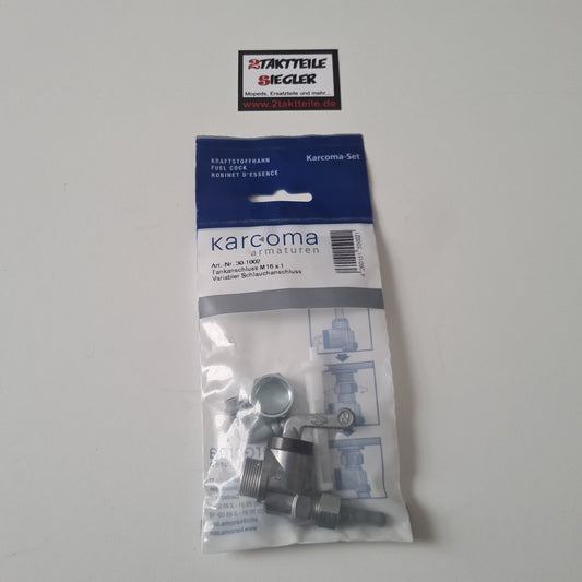 Karcoma Benzinhahn M16 x 1 variabler Anschluss Hercules Sachs GS MC 125 175 250 Kreidler Florett