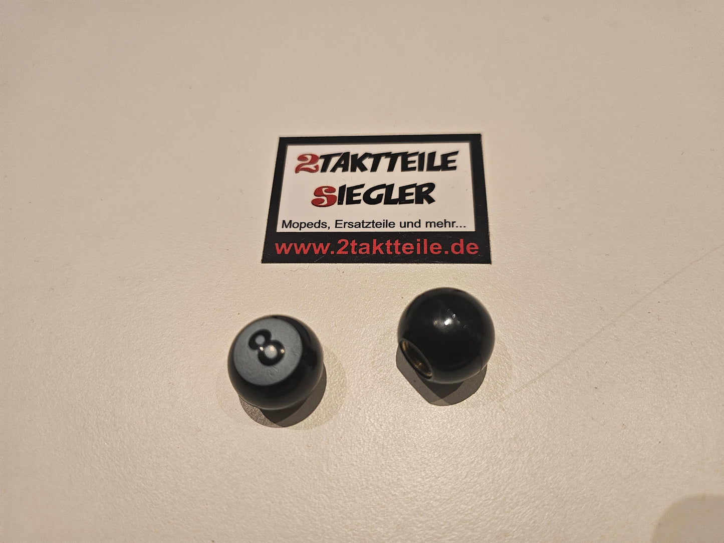 Ventilkappen Billardkugel 8 schwarz Eightball 2er Set