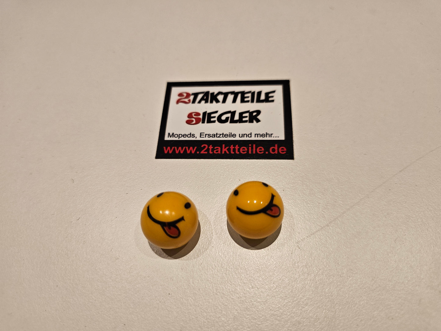 Ventilkappen Smileys Zunge gelb 2er Set