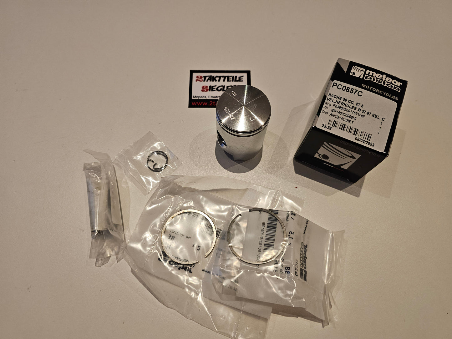 Meteor Kolben 2-Ring PC0857 Sachs 50s 501 Hercules K50 Ultra Supra 4 GP