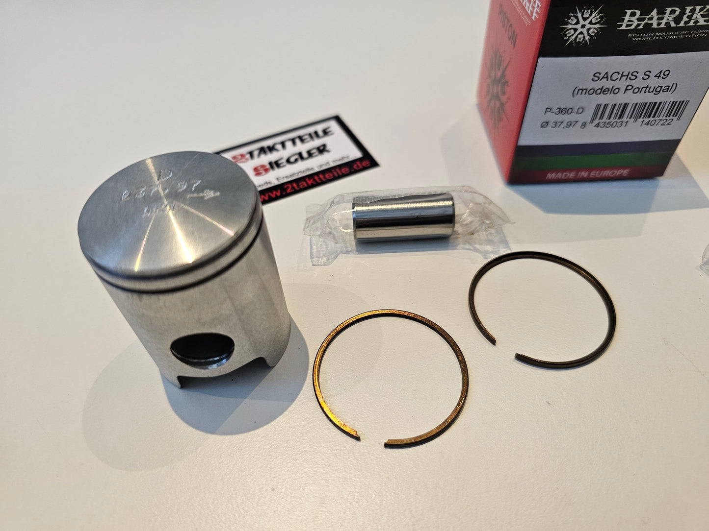 Barikit Kolben 2-Ring P360 Sachs 50S 501 Hercules MK K50 Ultra Supra 4 GP