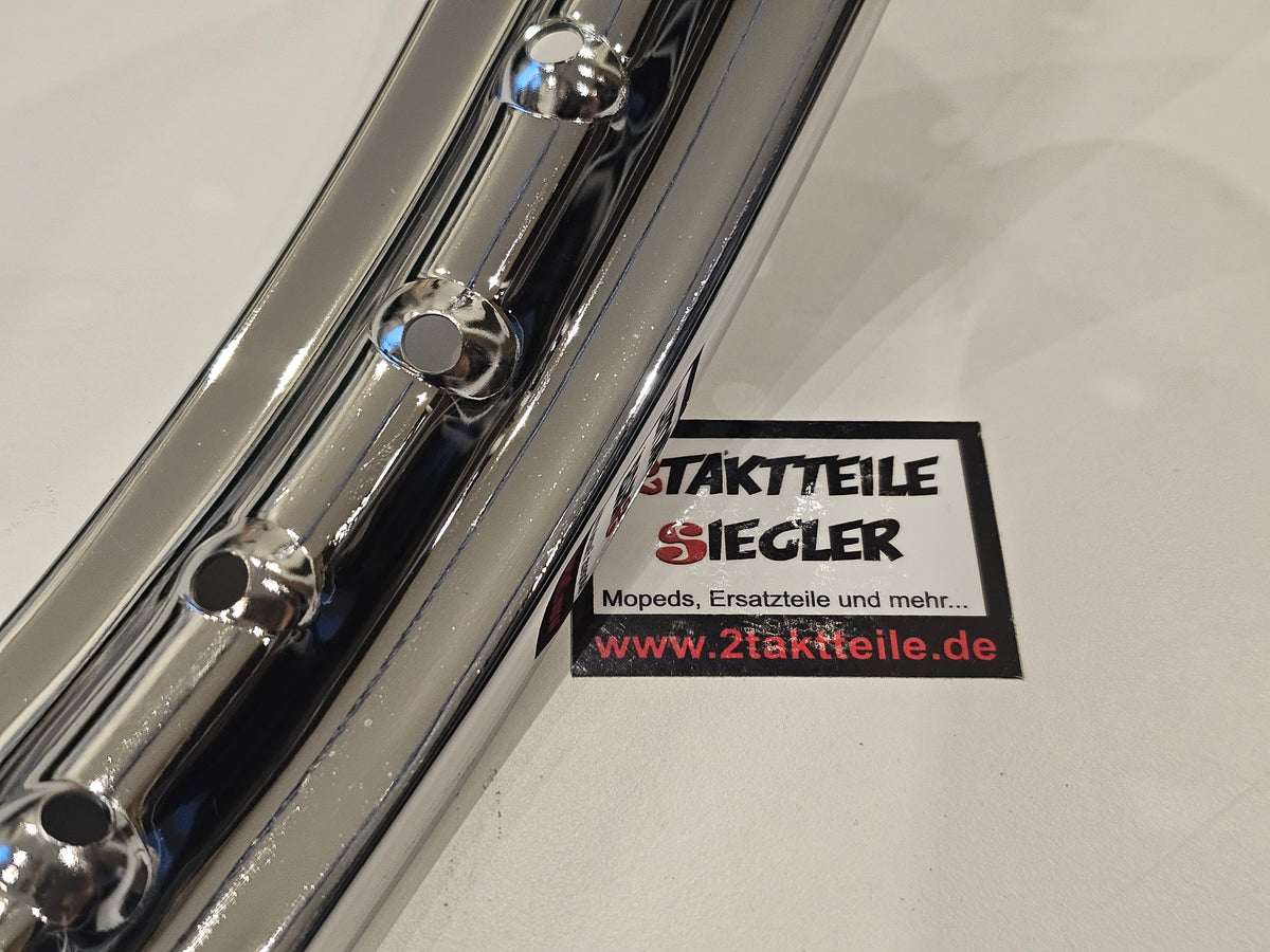 Felge 1,50 x 17 Zoll 36 Loch Chrom Hercules MK K50 Puch Zündapp KS50