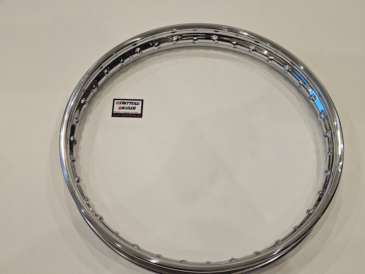 Felge 1,50 x 17 Zoll 36 Loch Chrom Hercules MK K50 Puch Zündapp KS50