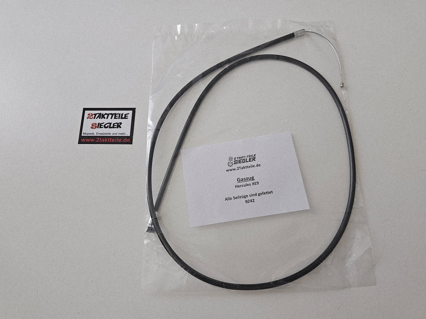Gaszug schwarz Hercules XE9 Sachs Bowdenzug