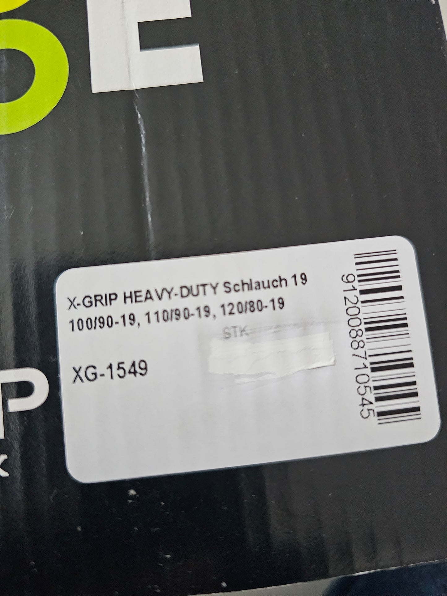 X-GRIP Heavy-Duty Schlauch 19 Zoll XG-1549 4 mm Dicke Hinterrad Motocross